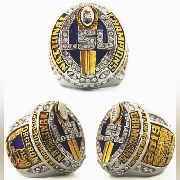 BRAND NEW SIZE 11 MENS LSU TIGERS 2019 CHAMPIONSHIP FOOTBALL RING WITH BLACK BOX - Picture 3 of 6